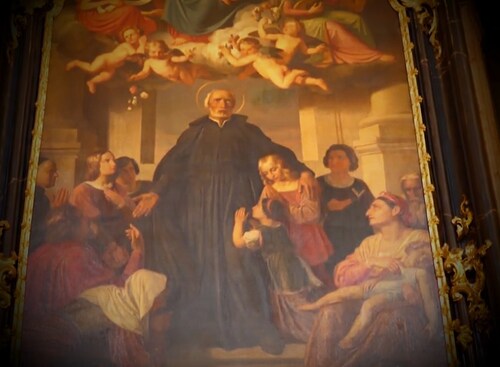 Gemälde des heiligen Josef Calasanz in der Piaristenkirche in Wien